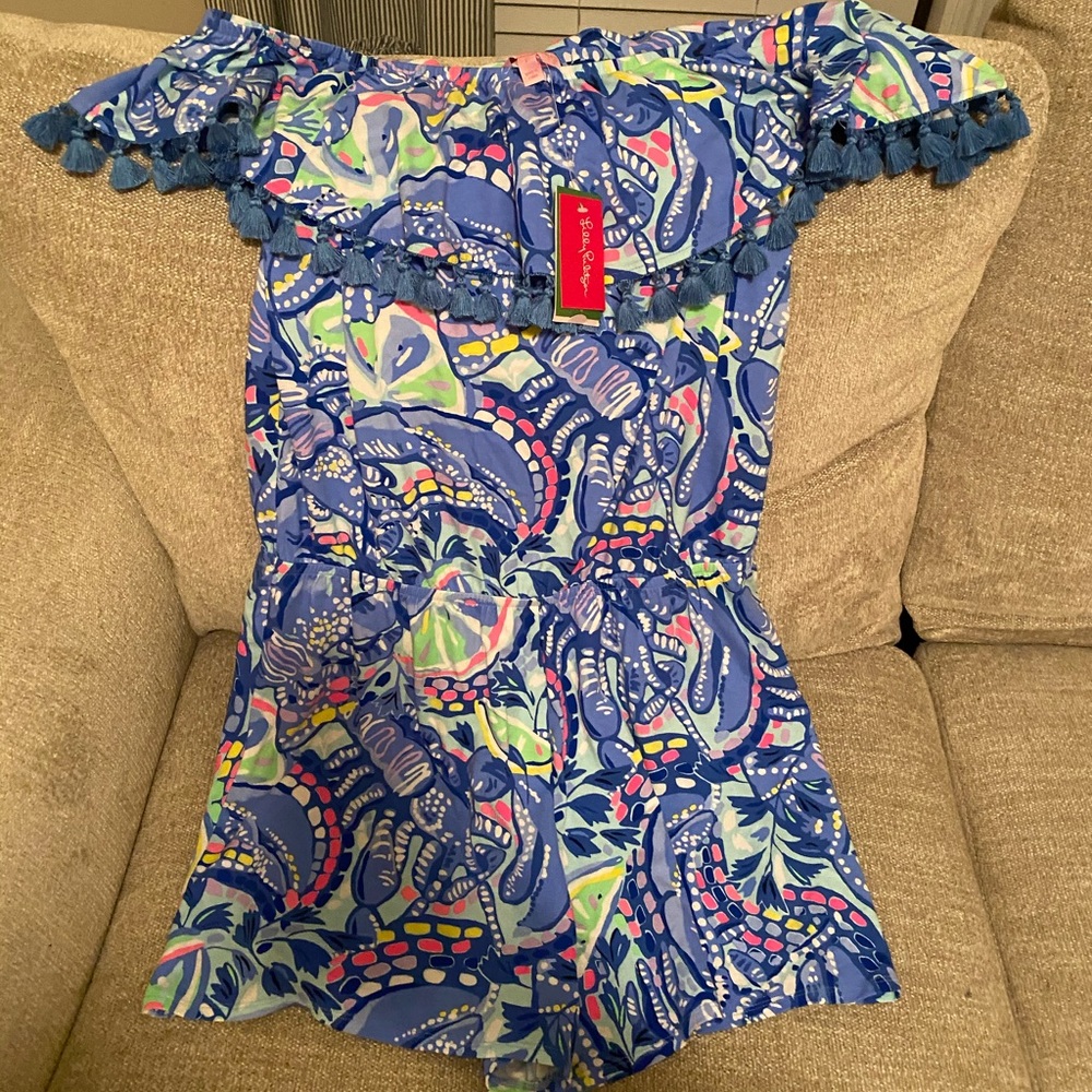 NWT lilly pulitzer off shoulder romper